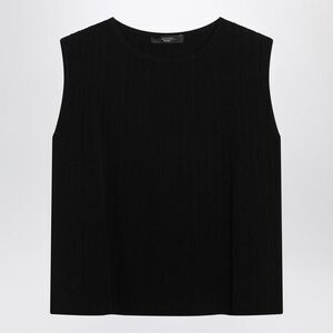WEEKEND MAX MARA Women's Ribbed Knit Sleeveless Top Women BLUE Sweaters &